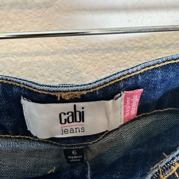 CAbi #3940 Higher Straight High Waist Denim Jeans Size 6 - Picture 5 of 5